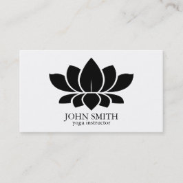 Moderne minimalistische Lotus Yoga Instructor Visitekaartje