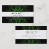 Moderne minimalistische Lotus Yoga Instructor Visitekaartje (Voorkant / Achterkant)