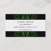 Moderne minimalistische Lotus Yoga Instructor Visitekaartje (Achterkant)