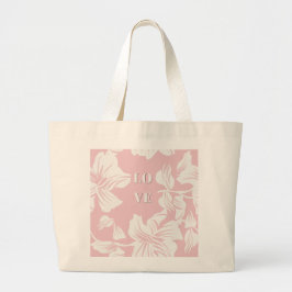Moderne Minimalistische LOVE Botanische Jumbo Tote Grote Tote Bag