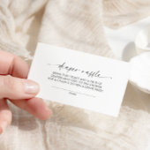 Moderne minimalistische luierkrabbel informatiekaartje