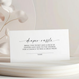 Moderne minimalistische luierkrabbel informatiekaartje