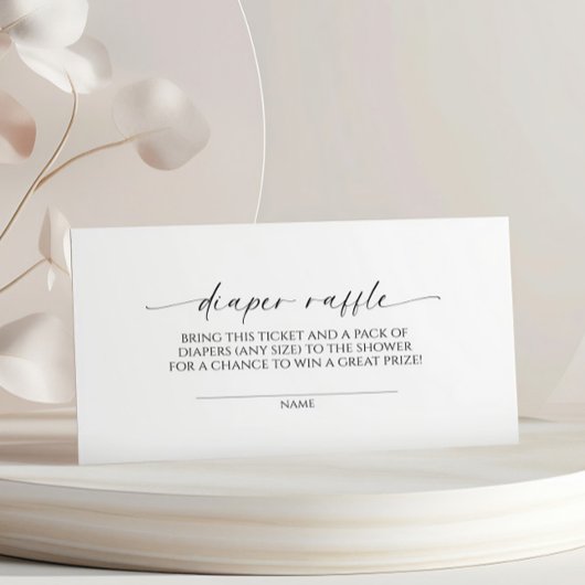 Moderne minimalistische luierkrabbel informatiekaartje