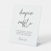 Moderne minimalistische luierkrabbel reclamebord met voetstuk (Voorkant)