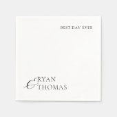 Moderne minimalistische luiers voor weddenschappen servet (Voorkant)