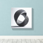Moderne Minimalistische Lus Kunst - Abstracte 3D g Canvas Afdruk (Insitu (Houten vloer))
