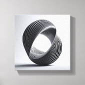 Moderne Minimalistische Lus Kunst - Abstracte 3D g Canvas Afdruk (Voorkant)