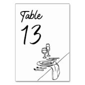 Moderne Minimalistische Luxe Trouwdag Handgetekend Kaart (Achterkant)