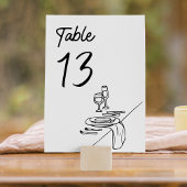 Moderne Minimalistische Luxe Trouwdag Handgetekend Kaart