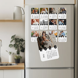 Moderne Minimalistische Maart 2026 Foto Agenda Magneet