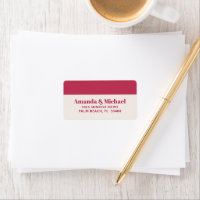 Moderne minimalistische magenta en Ecru Beige