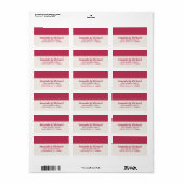 Moderne minimalistische magenta en Ecru Beige Etiket (Full Sheet)