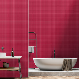 Moderne minimalistische magenta geruit interieur behang