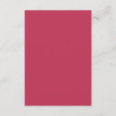 Moderne Minimalistische Magenta Roze Trouw-RSVP Informatiekaartje (Achterkant)