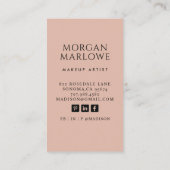 Moderne minimalistische make-up artiest foto visitekaartje (Achterkant)