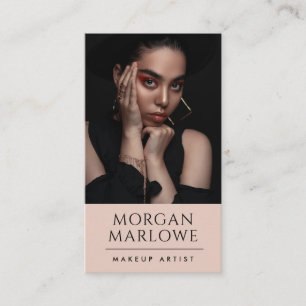 Moderne minimalistische make-up artiest foto visitekaartje