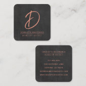 Moderne Minimalistische Make-up Artiest Monogram Z Vierkante Visitekaartje (Voorkant / Achterkant)