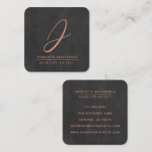 Moderne Minimalistische Make-up Artiest Monogram Z Vierkante Visitekaartje (Voorkant / Achterkant)