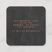 Moderne Minimalistische Make-up Artiest Script Naa Vierkante Visitekaartje (Achterkant)