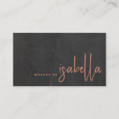 Moderne Minimalistische Make-up Artiest Script Naa Visitekaartje (Voorkant)