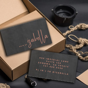 Moderne Minimalistische Make-up Artiest Script Naa Visitekaartje