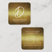 Moderne minimalistische make-up artist Monogram Go Vierkante Visitekaartje (Voorkant / Achterkant)