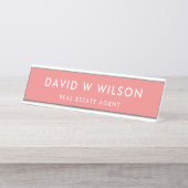 Moderne minimalistische makelaar bureau naambordje (Voorkant)