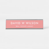 Moderne minimalistische makelaar bureau naambordje (Voorkant)