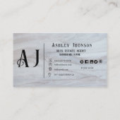 Moderne minimalistische makelaar onroerend goed ma visitekaartje (Achterkant)
