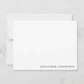 Moderne, minimalistische Mannen - Persoonlijke bri Notitiekaartje (Voorkant)