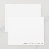 Moderne, minimalistische Mannen - Persoonlijke bri Notitiekaartje (Voorkant / Achterkant)