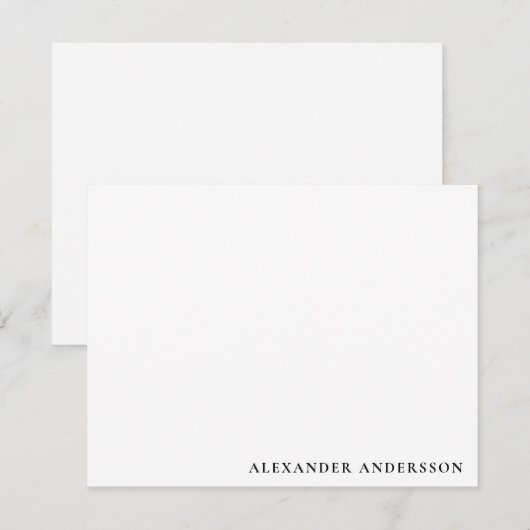 Moderne, minimalistische Mannen - Persoonlijke bri Notitiekaartje (Voorkant / Achterkant)