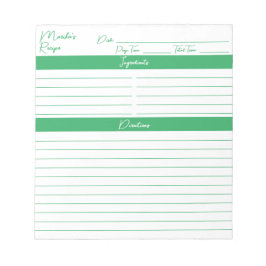 Moderne Minimalistische Manuscript Elegant Green R Notitieblok