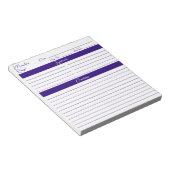 Moderne Minimalistische Manuscript Elegant Paarse  Notitieblok (Schuin)