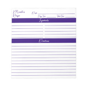Moderne Minimalistische Manuscript Elegant Paarse  Notitieblok