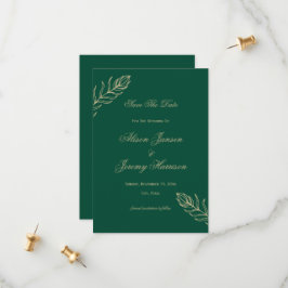 Moderne minimalistische maragineknoppen en gouden  save the date