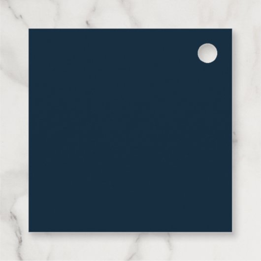 Moderne minimalistische marine blauw dank u bedankjes labels (Achterkant)