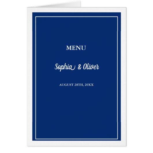 Moderne minimalistische marine blauw gevouwen brui (Voorkant)