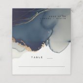 Moderne minimalistische marine blauw goud strand b plaatskaartje (Buitenkant ongevouwen)