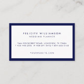 Moderne minimalistische marine blauw & gouden polk visitekaartje (Voorkant)