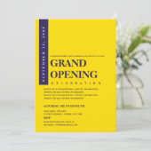 Moderne minimalistische marineblauw en gouden open kaart (Staand voorkant)