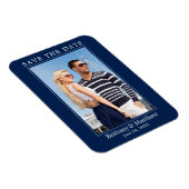 Moderne minimalistische marineblauw sparen de datu magneet (Rechterzijde)