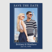 Moderne, minimalistische marineblauwmagnetische ma (Voorkant)