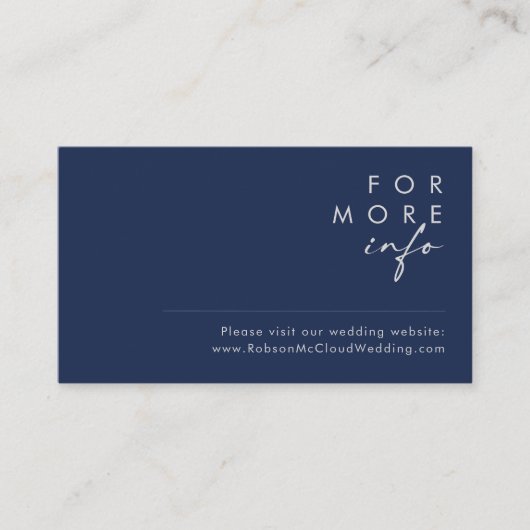 Moderne, minimalistische marinewebsite Blue Silver Informatiekaartje (Voorkant)