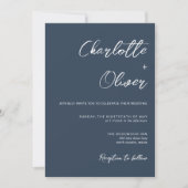 Moderne minimalistische marineweddenschap kaart (Voorkant)