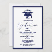Moderne minimalistische marinier Blue Graduation P Kaart (Voorkant)