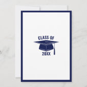 Moderne minimalistische marinier Blue Graduation P Kaart (Achterkant)