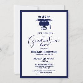 Moderne minimalistische marinier Blue Graduation P Kaart
