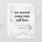 Moderne minimalistische marmer die we hebben verpl aankondigingskaart (Voorkant / Achterkant)