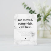 Moderne minimalistische marmer die we hebben verpl aankondigingskaart (Staand voorkant)